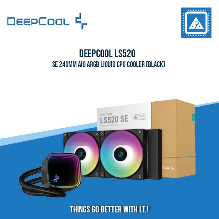 DEEPCOOL LS520 SE 240MM AIO ARGB LIQUID CPU COOLER (BLACK) DEEPCOOL LS520 SE 240MM AIO ARGB LIQUID CPU COOLER (BLACK)